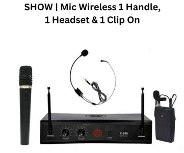 Show Mic Wireless 1 Handle 1 Headset & 1 Clip On